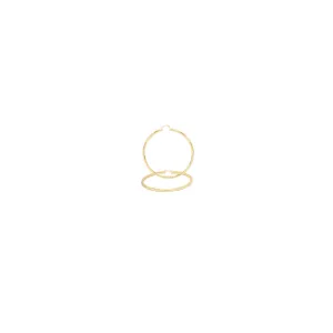 Slit Cut 14K Gold-Filled Hoop Earrings For Women 25 - 80 mm
