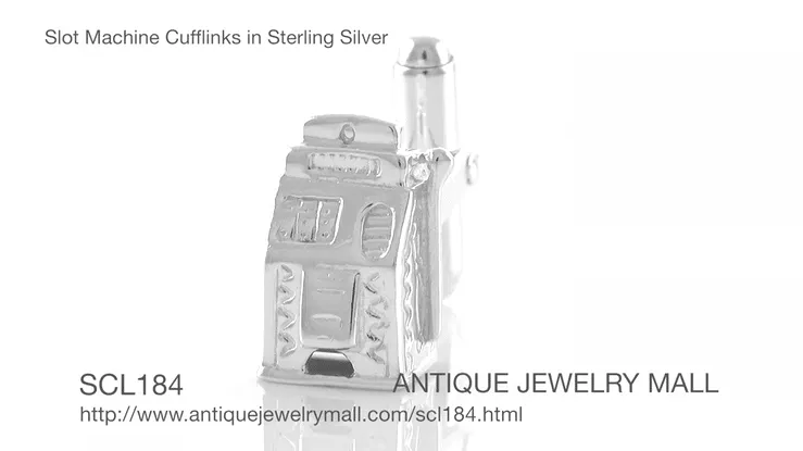 Slot Machine Cufflinks in Sterling Silver