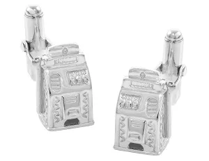 Slot Machine Cufflinks in Sterling Silver
