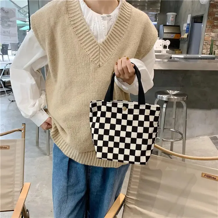 Small Printed Canvas Bags | SCB01 | Checkered Chess
