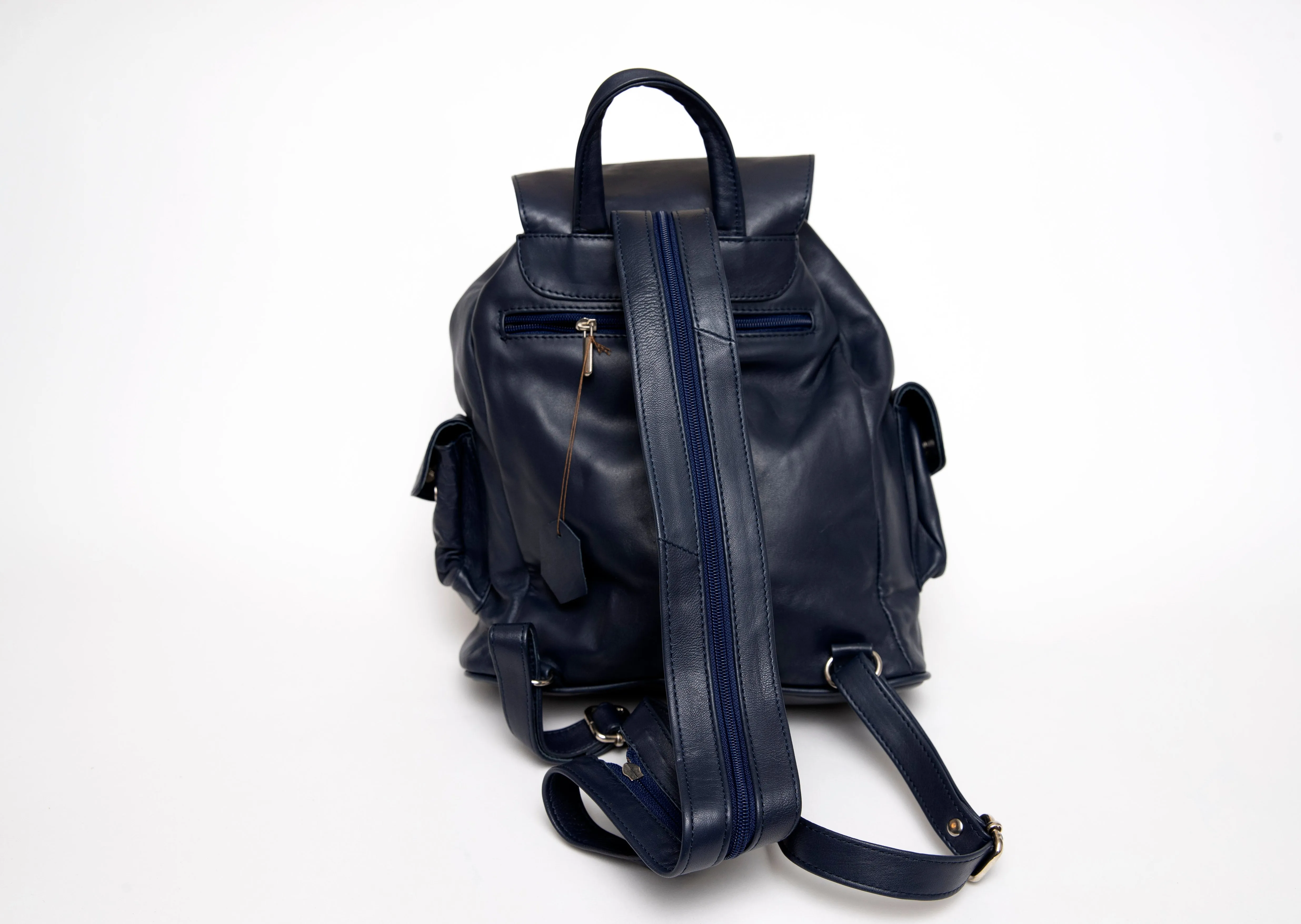 Soft leather Backpack - Blue