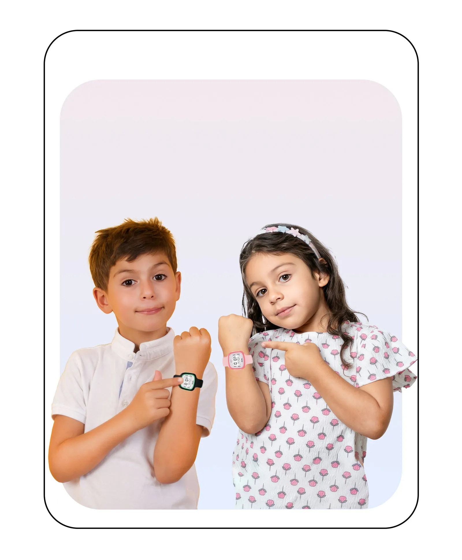 Spiky Unique Square Digital Watch for Kids Combo