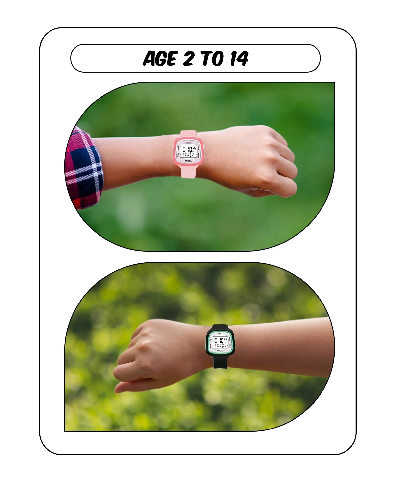 Spiky Unique Square Digital Watch for Kids Combo