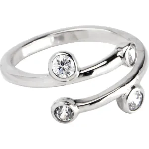 Sterling Silver 925 Cubic Zirconia Spiral Toe Ring