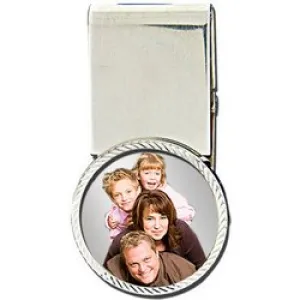 Sterling Silver Photo Engraved Money Clip Jewelry