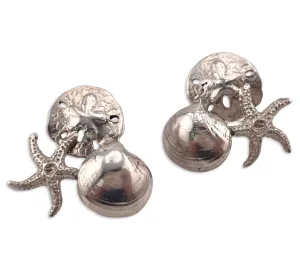 sterling silver seashell sand dollar starfish post earrings ***Gold Filled Posts***