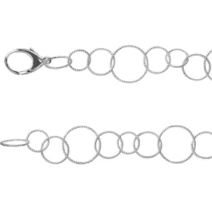 Sterling Silver Twisted Link 18" Chain