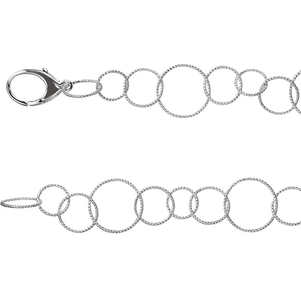 Sterling Silver Twisted Link 18" Chain