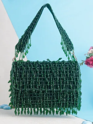 Swisni green crystal flap bags