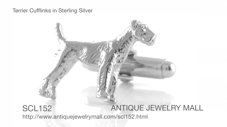 Terrier Cufflinks in Sterling Silver