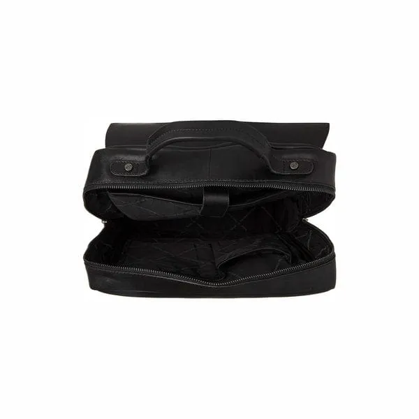 The Chesterfield Leather Backpack Black Malta