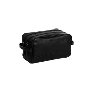 The Chesterfield Leather Toiletry Bag Black Stacey
