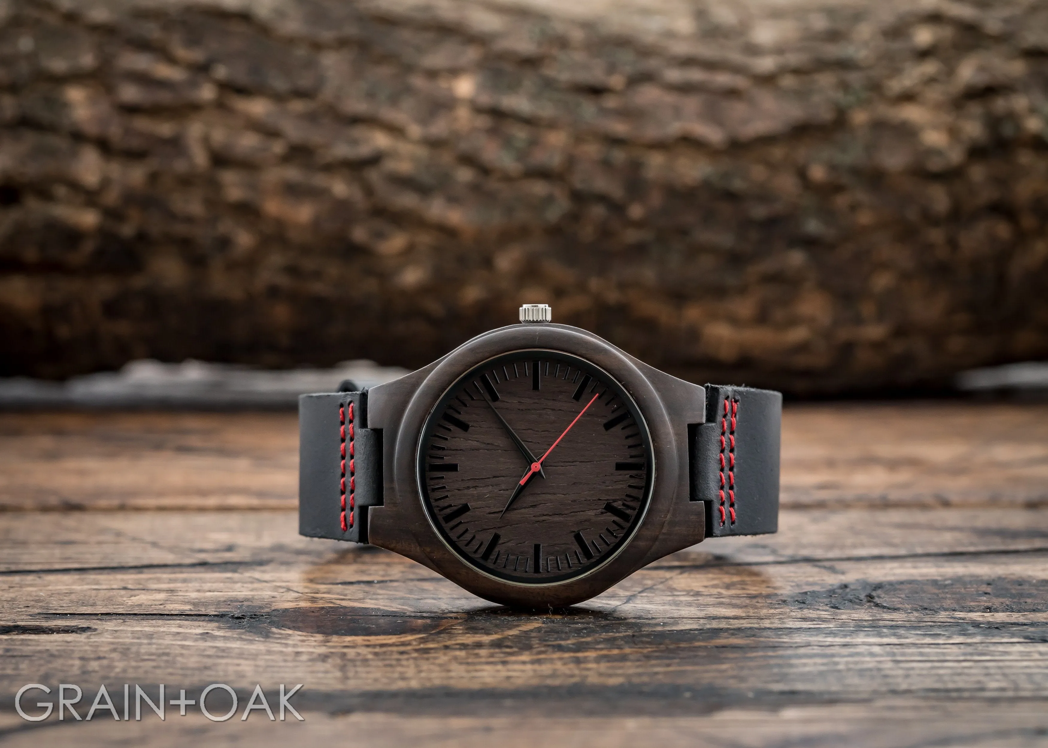 The Christopher Red | Wood Watch