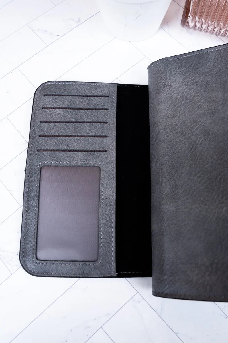 The Essentials Dark Gray Faux Leather Wallet
