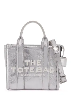 the metallic leather crossbody tote bag -