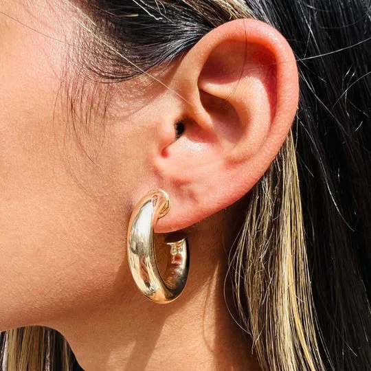 Thick Gold Hoops