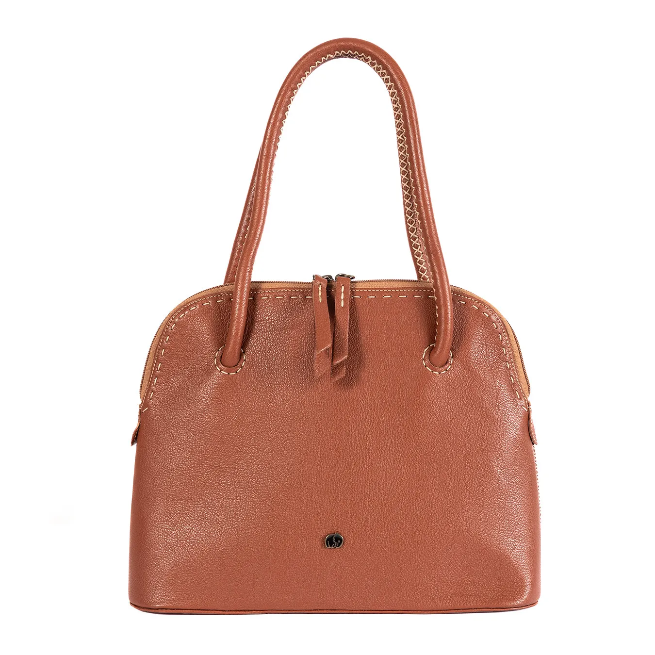 Thina : Ladies Leather Shopper Handbag in Suede Cayak