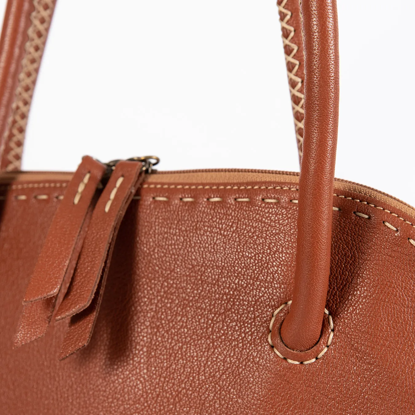 Thina : Ladies Leather Shopper Handbag in Suede Cayak