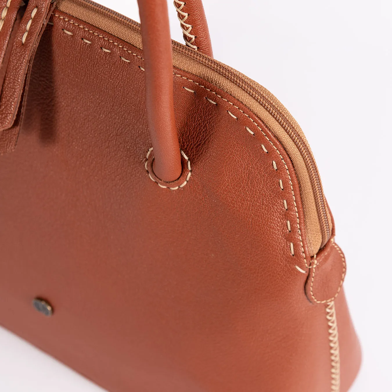Thina : Ladies Leather Shopper Handbag in Suede Cayak