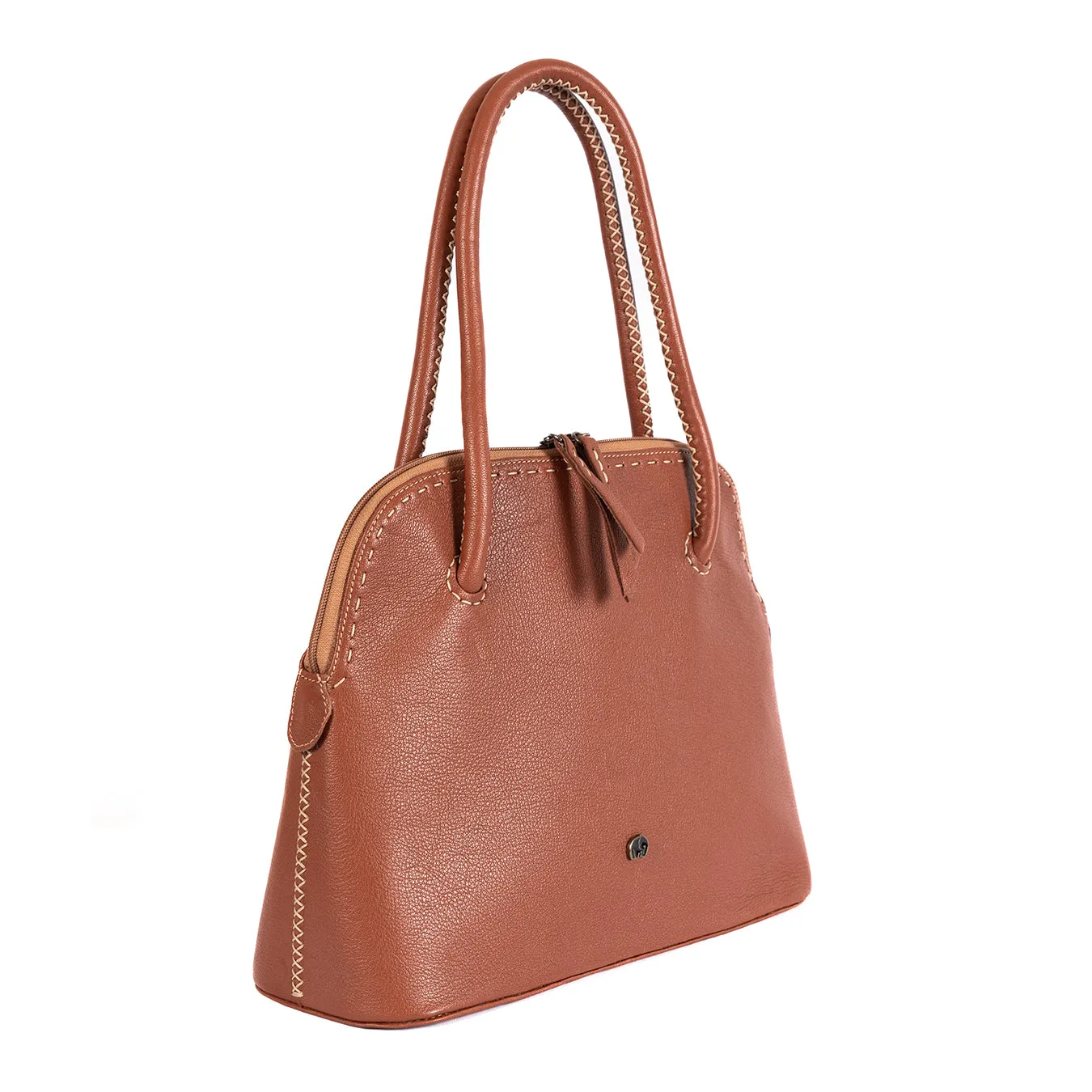 Thina : Ladies Leather Shopper Handbag in Suede Cayak