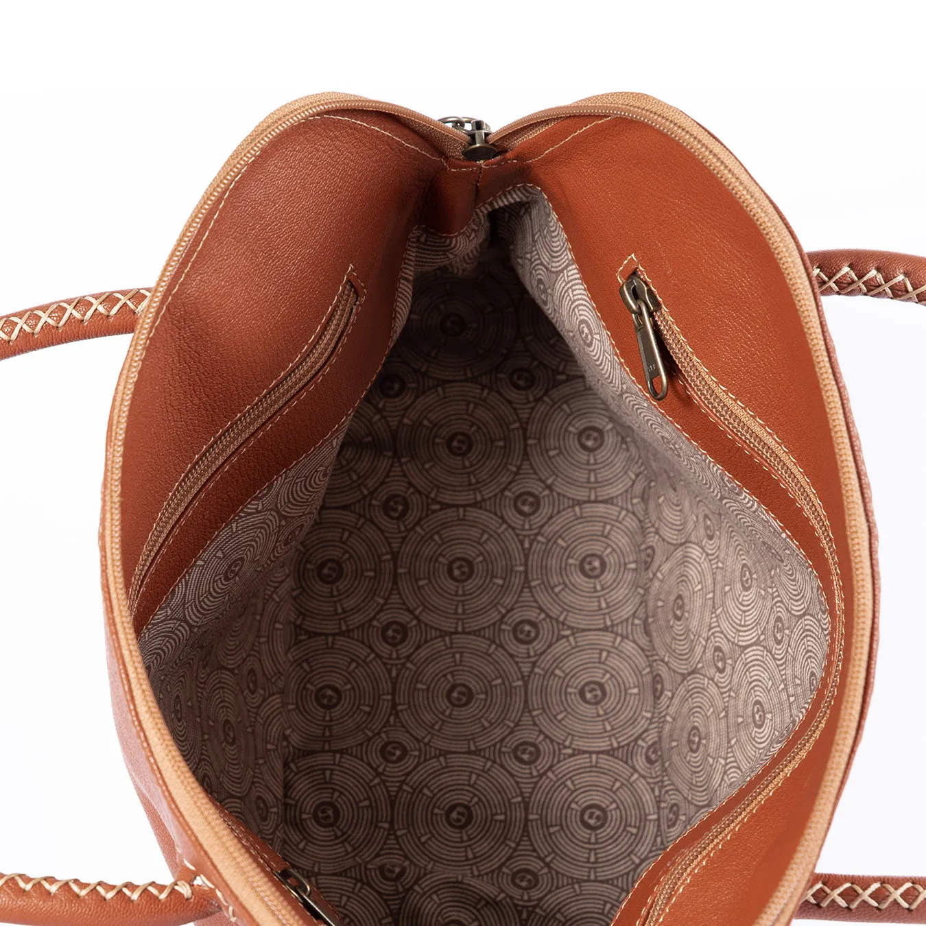 Thina : Ladies Leather Shopper Handbag in Suede Cayak