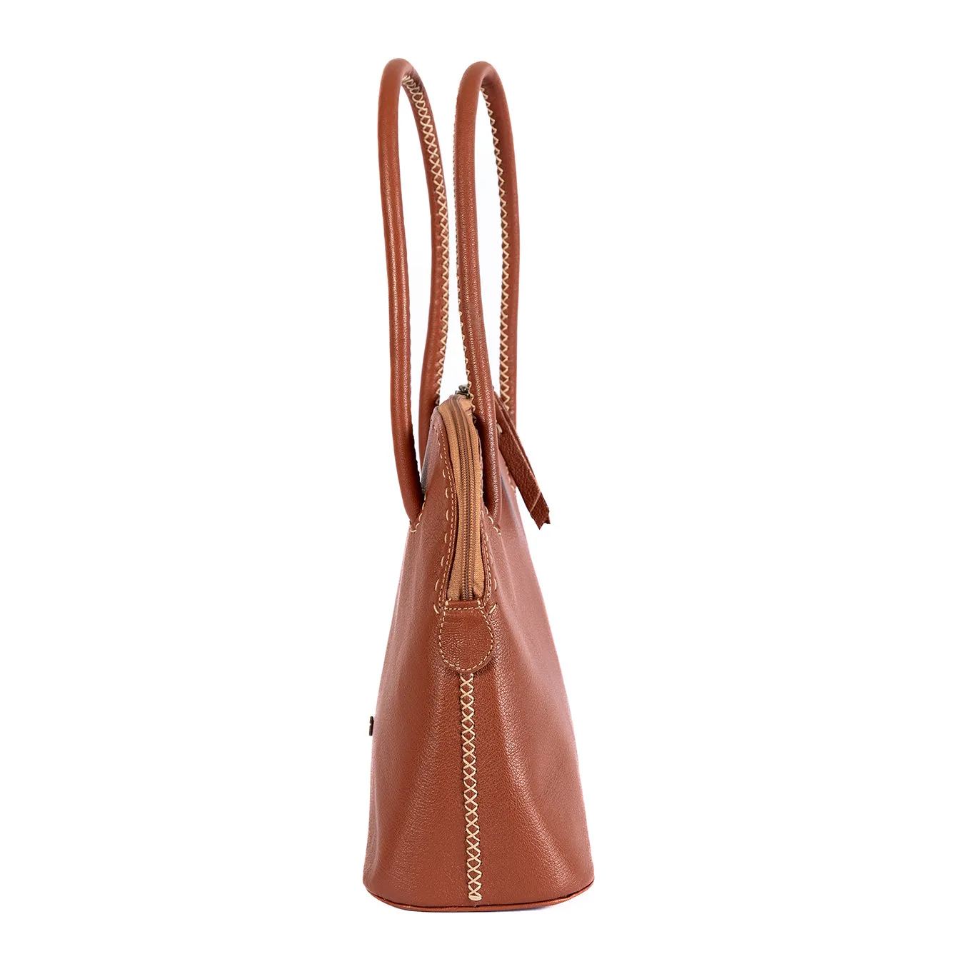 Thina : Ladies Leather Shopper Handbag in Suede Cayak