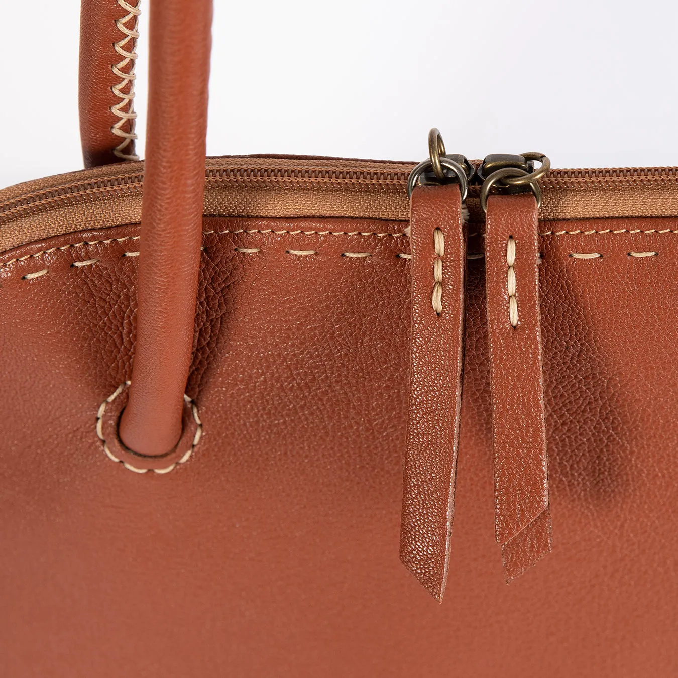 Thina : Ladies Leather Shopper Handbag in Suede Cayak