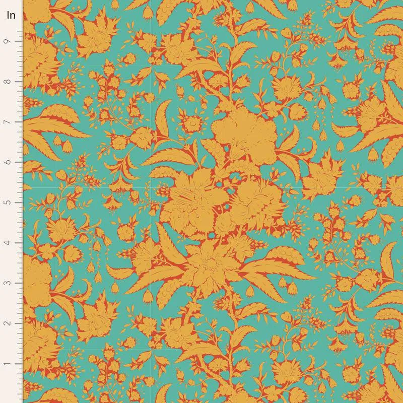Tilda Bloomsville Fabric | Abloom | Turquoise