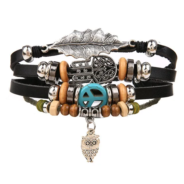 Unisex Leather Dragon Bracelet..