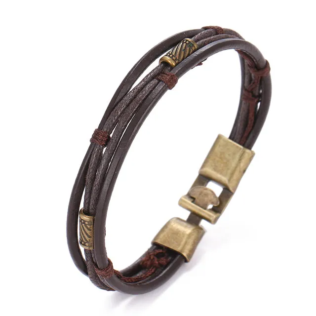 Unisex Leather Dragon Bracelet..