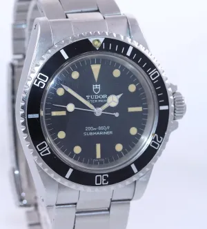 UNPOLISHED PATINA Tudor Submariner Steel Matte Black Prince 7016/0 Steel Watch