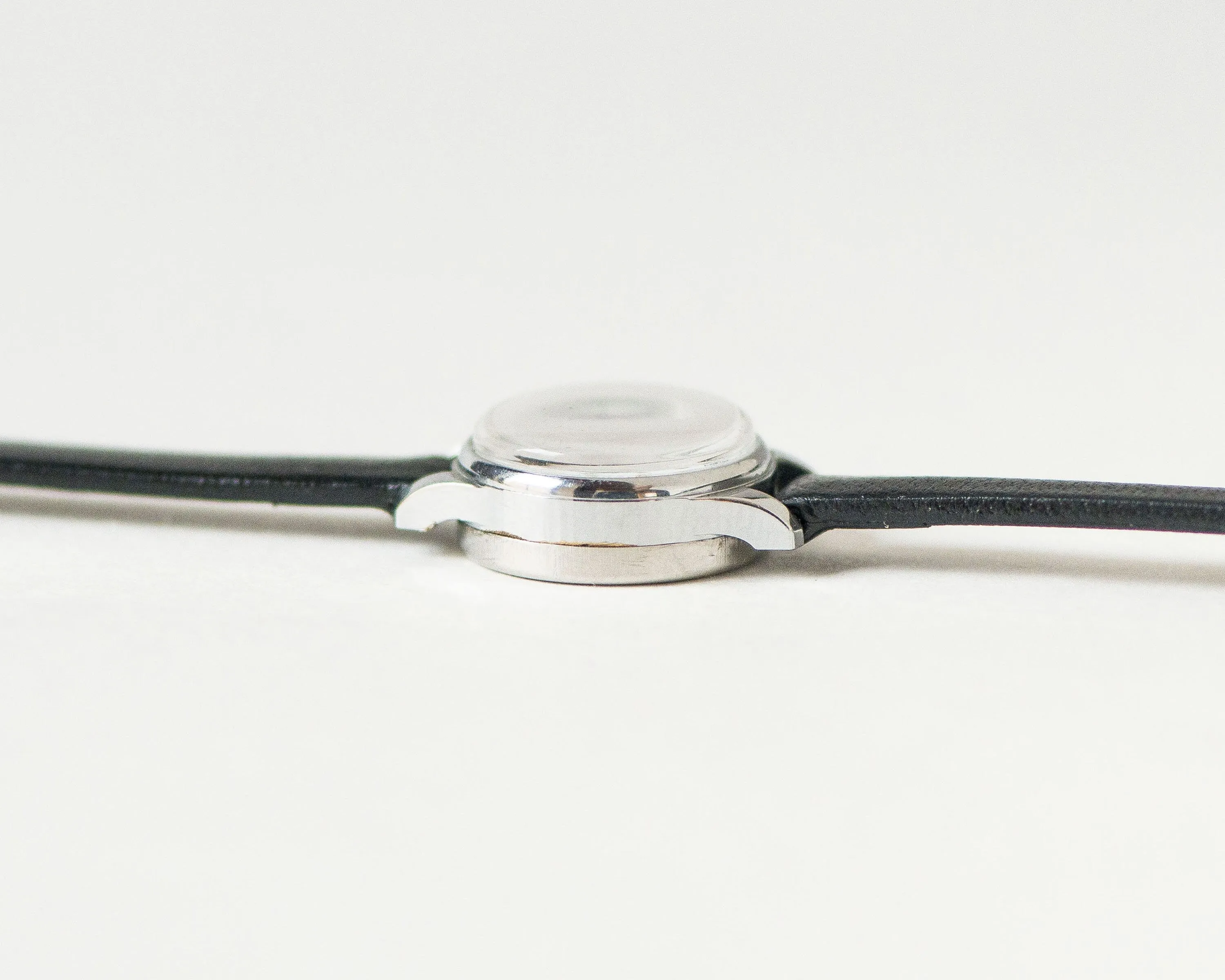 Unused micro watch for women silver shade Seagull, limited edition vintage lady watch, tiny watch feminine charm, new premium leather strap