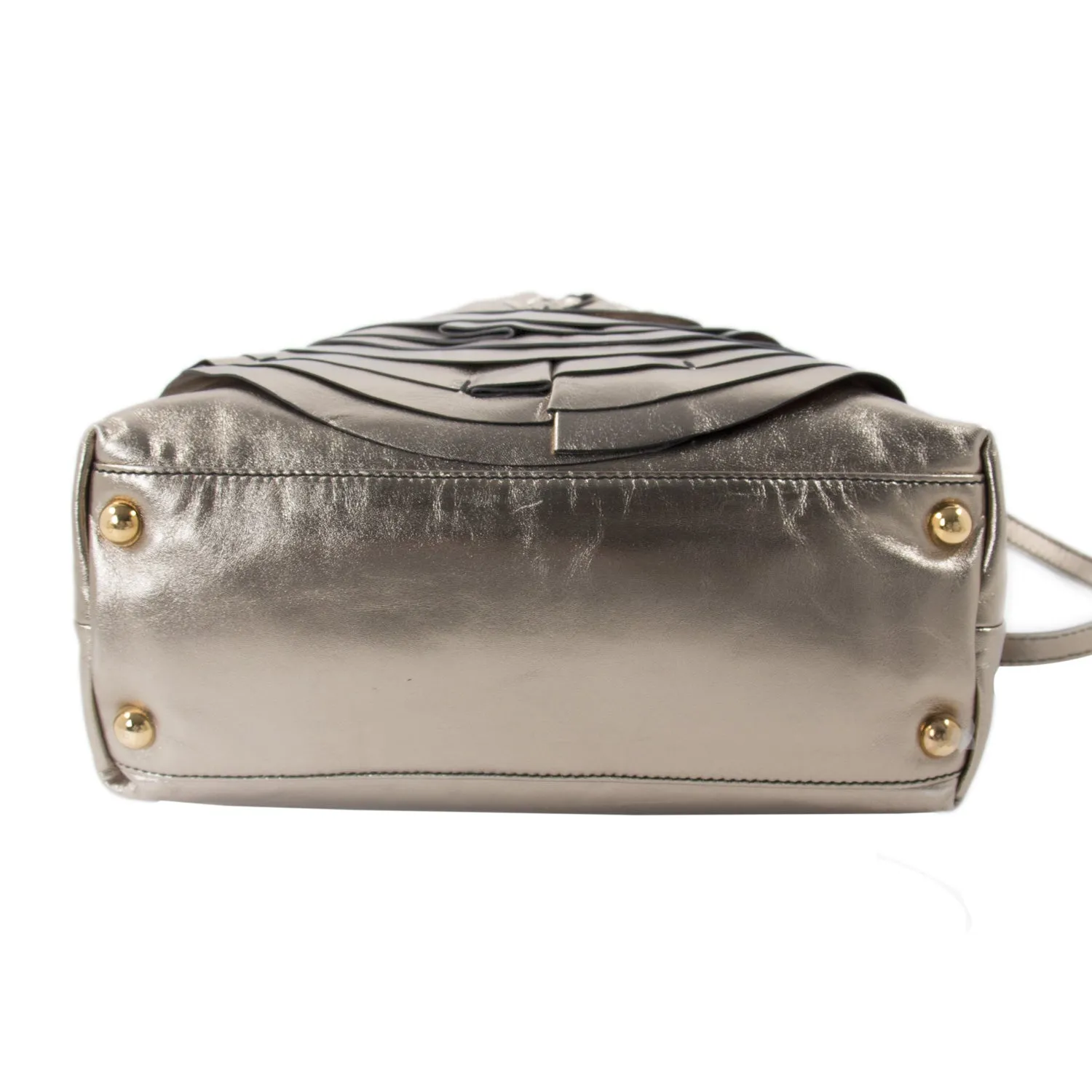 Valentino Metallic Bronze Petale Dome Bag