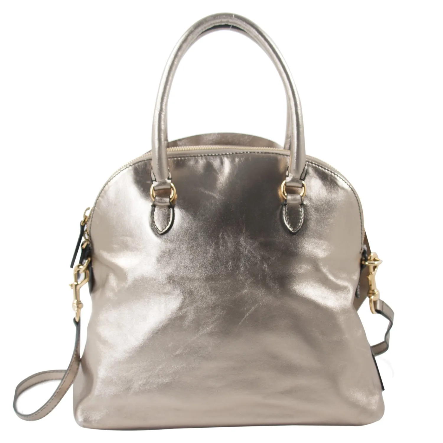 Valentino Metallic Bronze Petale Dome Bag