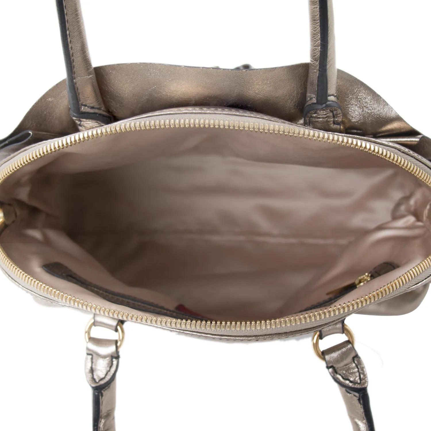 Valentino Metallic Bronze Petale Dome Bag