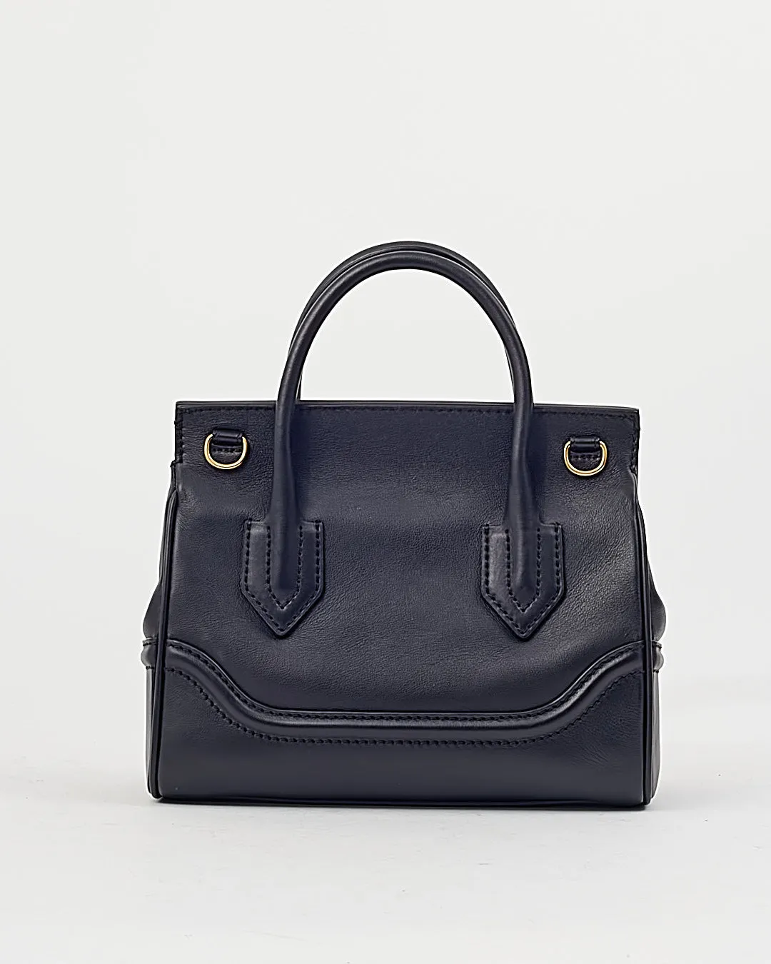 Versace Black Palazzo Empire Swarovski Detail Top Handle Bag
