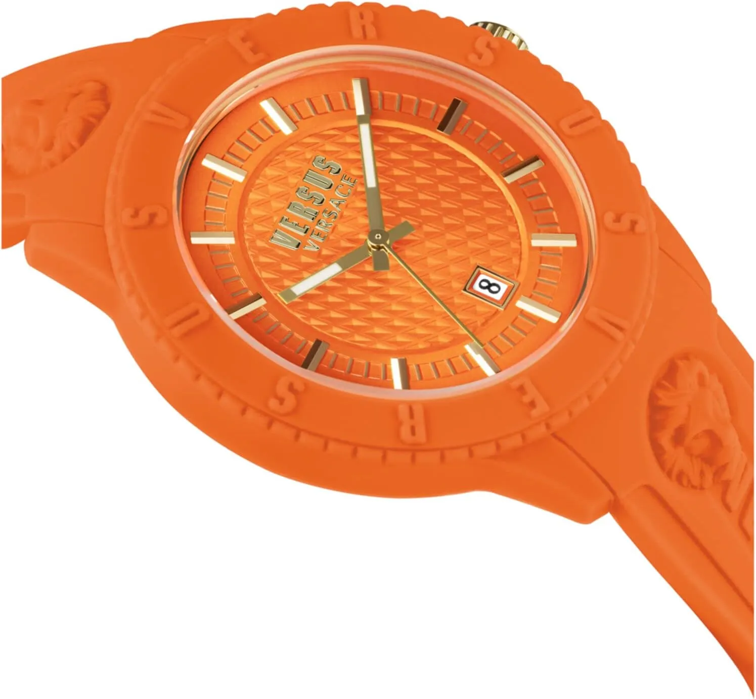 Versus Versace Mens Tokyo. Sporty Fashion Watch with Date Function. Adjustable Silicone Strap. Includes Travel Gift Pouch.