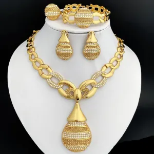 Vintage 14K Gold Jewelry Set For Women Wedding Jewelry