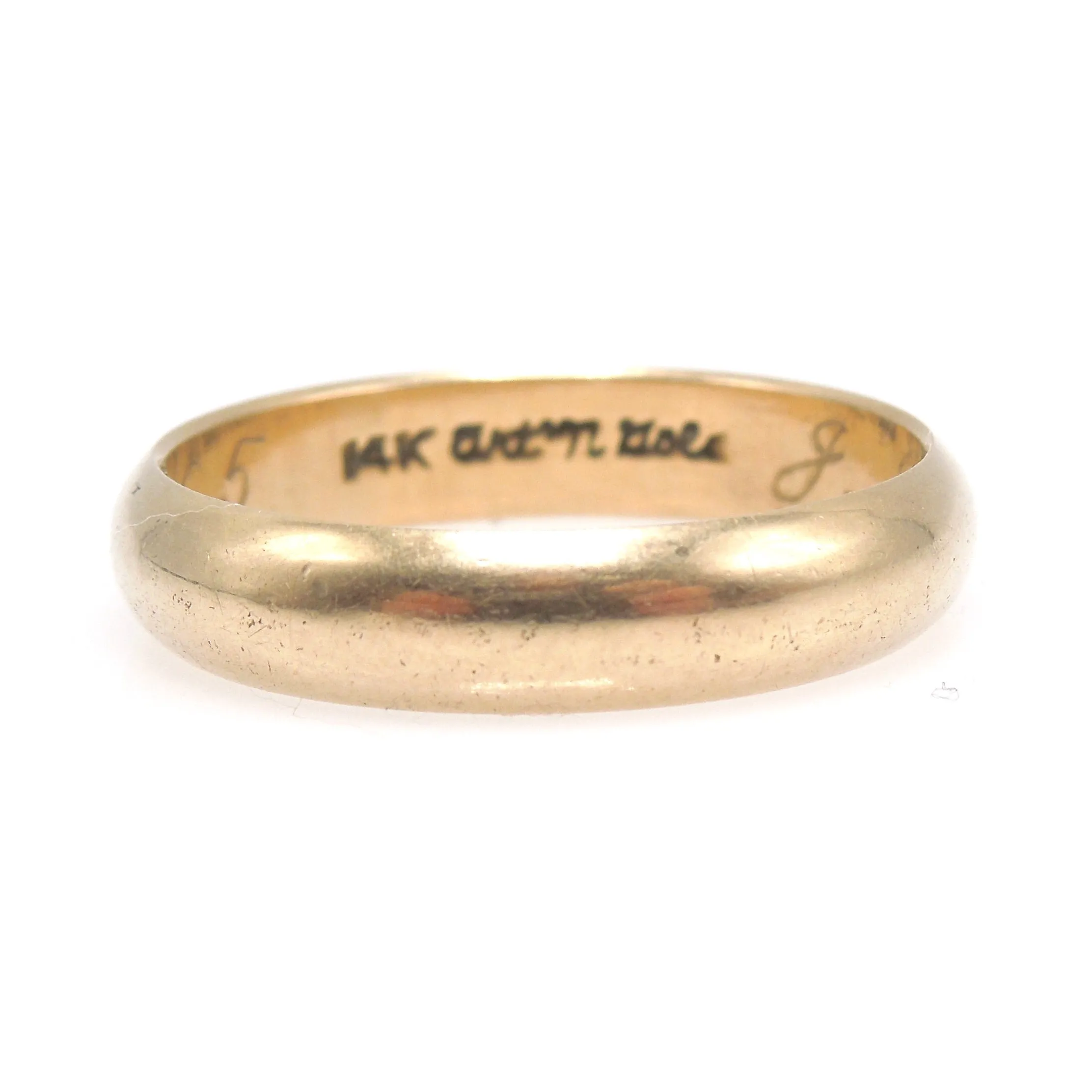 Vintage 14K Yellow Gold Wedding Band (ca. 1965)