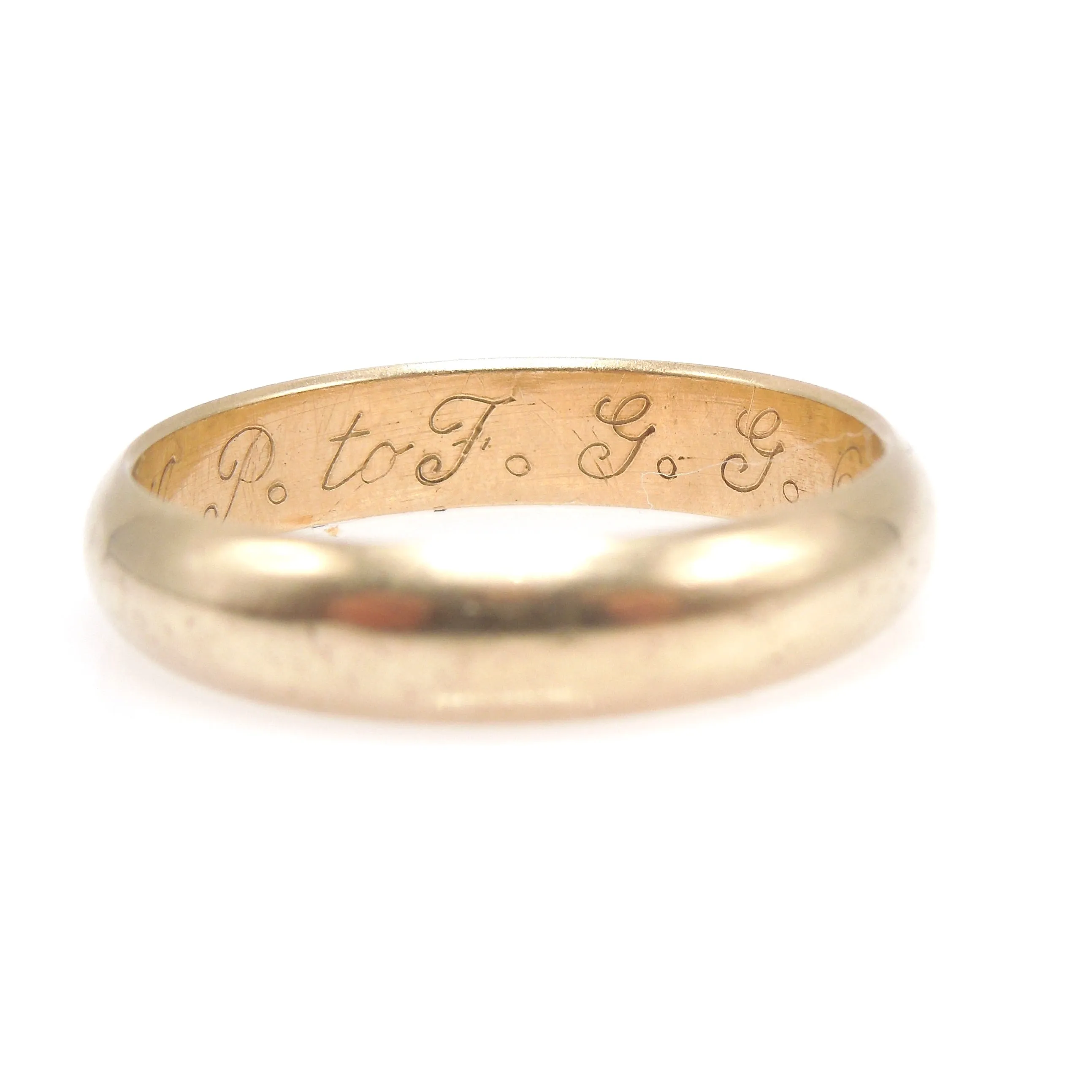 Vintage 14K Yellow Gold Wedding Band (ca. 1965)