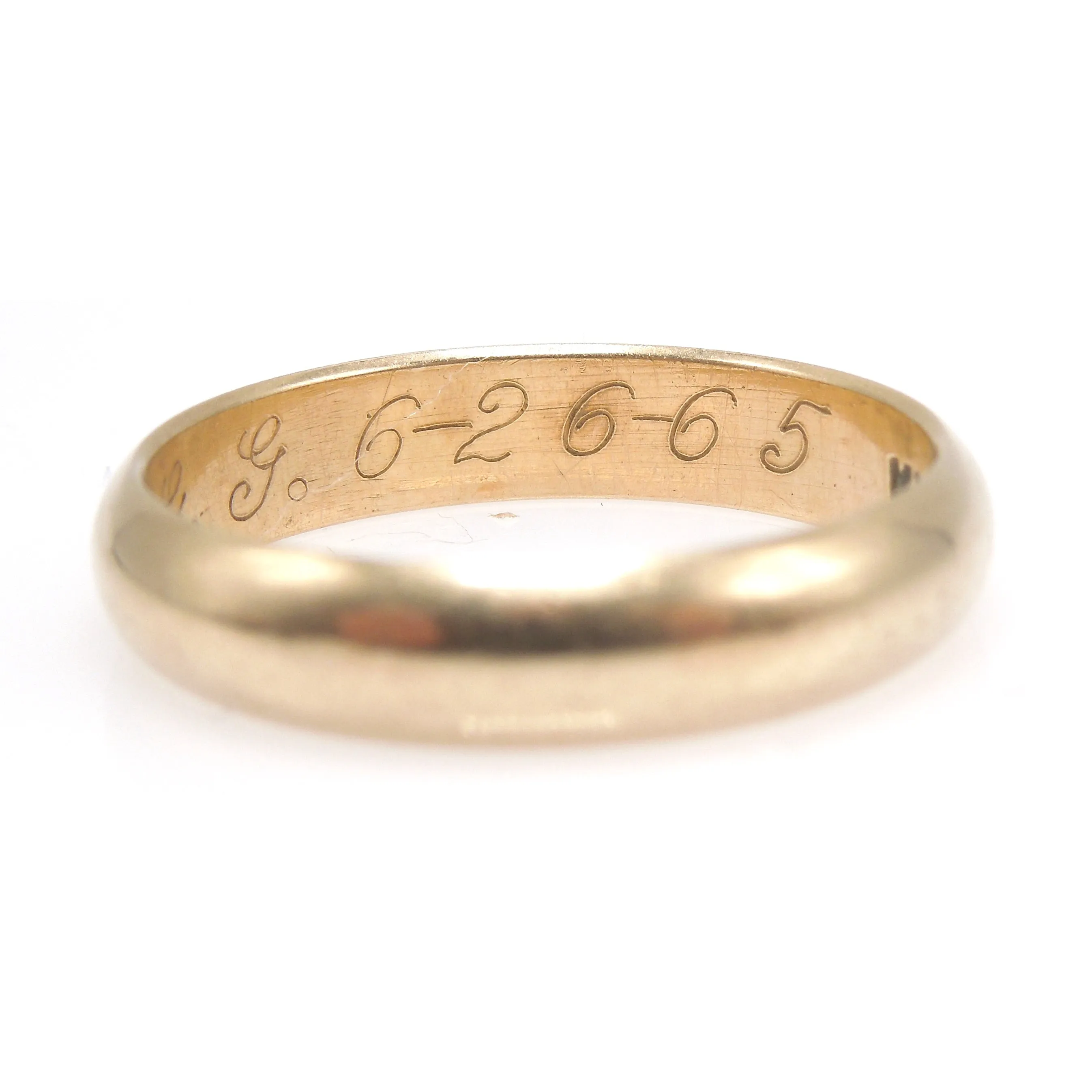 Vintage 14K Yellow Gold Wedding Band (ca. 1965)