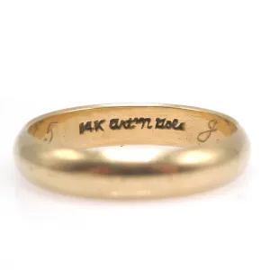 Vintage 14K Yellow Gold Wedding Band (ca. 1965)