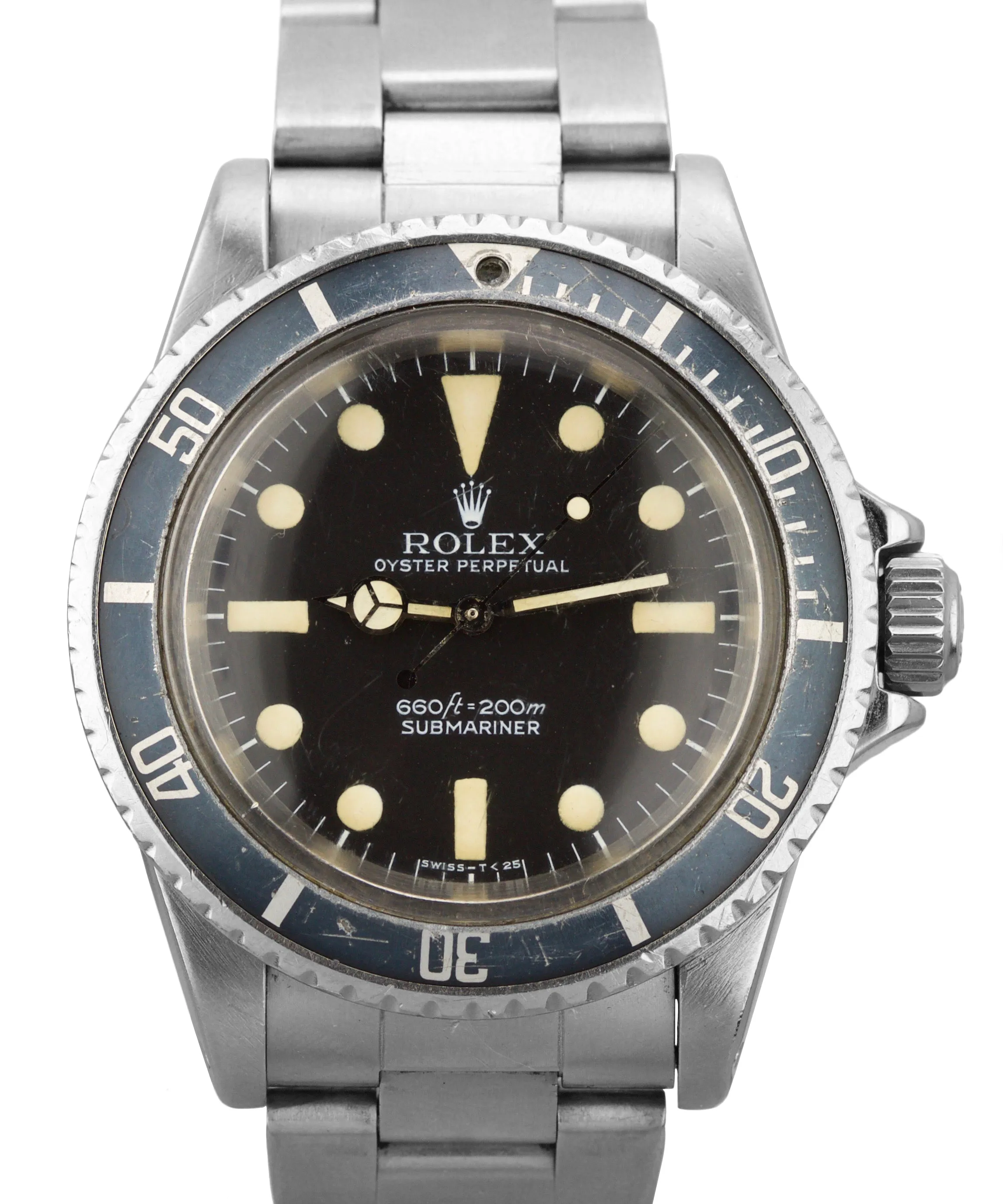 Vintage 1978 Rolex Submariner 5513 MAXI MK1 FADED BLUE BEZEL 5.5x No Date Watch