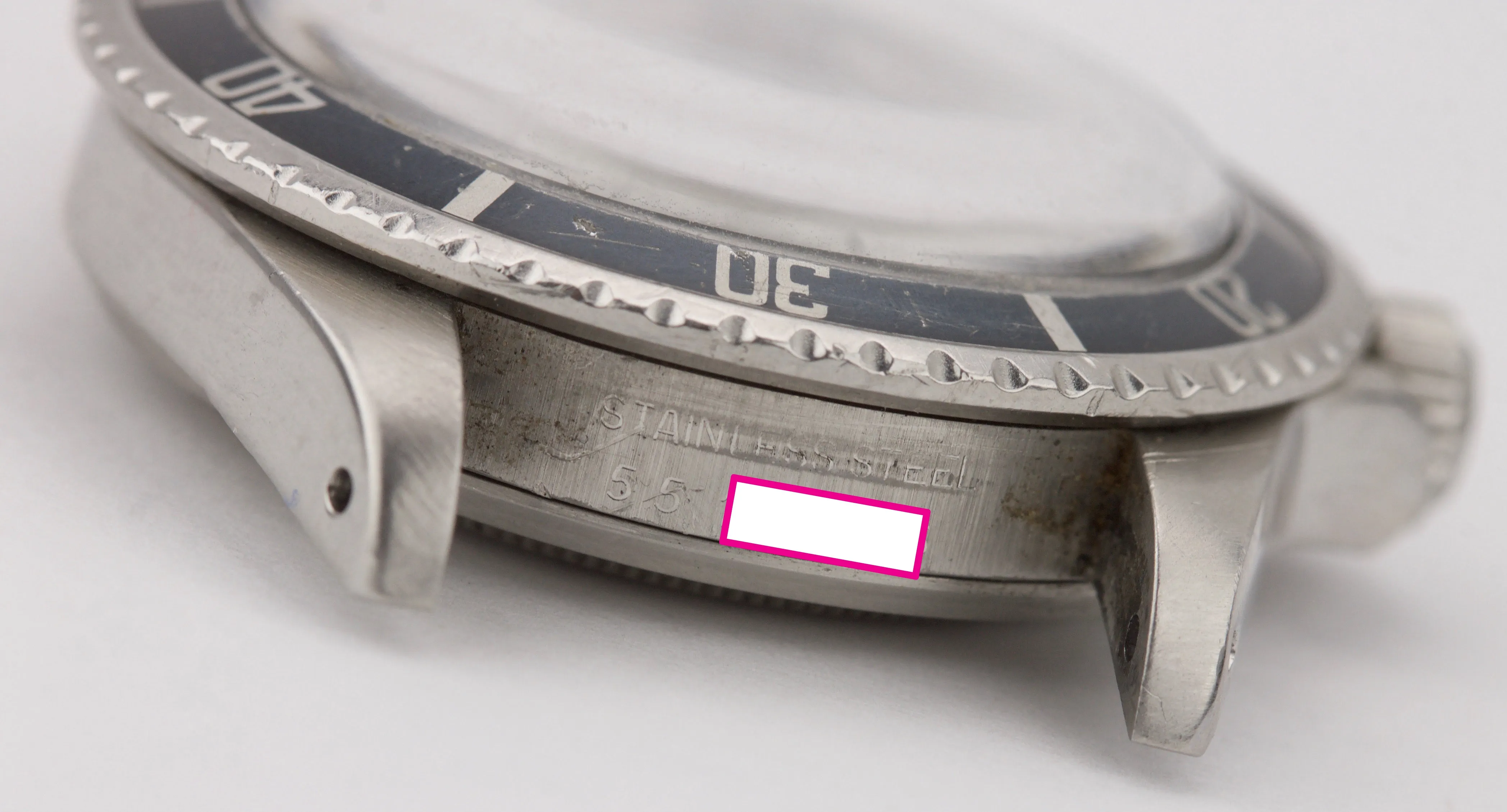 Vintage 1978 Rolex Submariner 5513 MAXI MK1 FADED BLUE BEZEL 5.5x No Date Watch