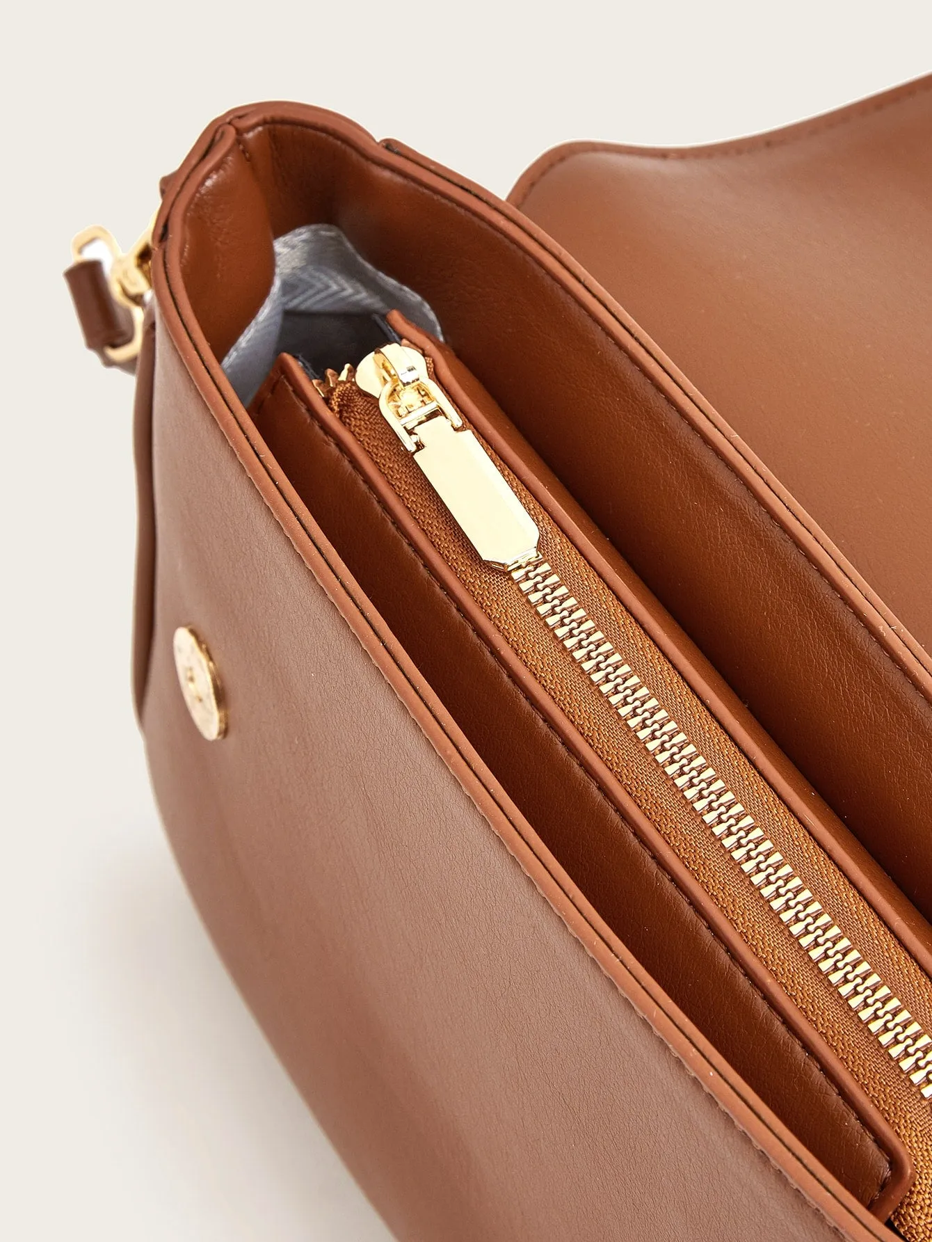 Vintage Flap Square Bag - Brown