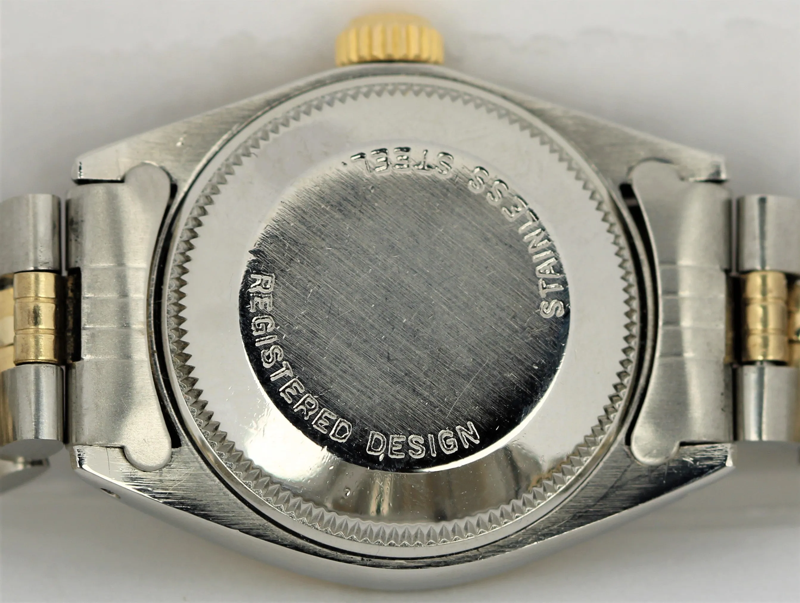 VINTAGE Rolex DateJust Two-Tone 18k Yellow Gold Steel Blue 26mm DATE 6917 Watch