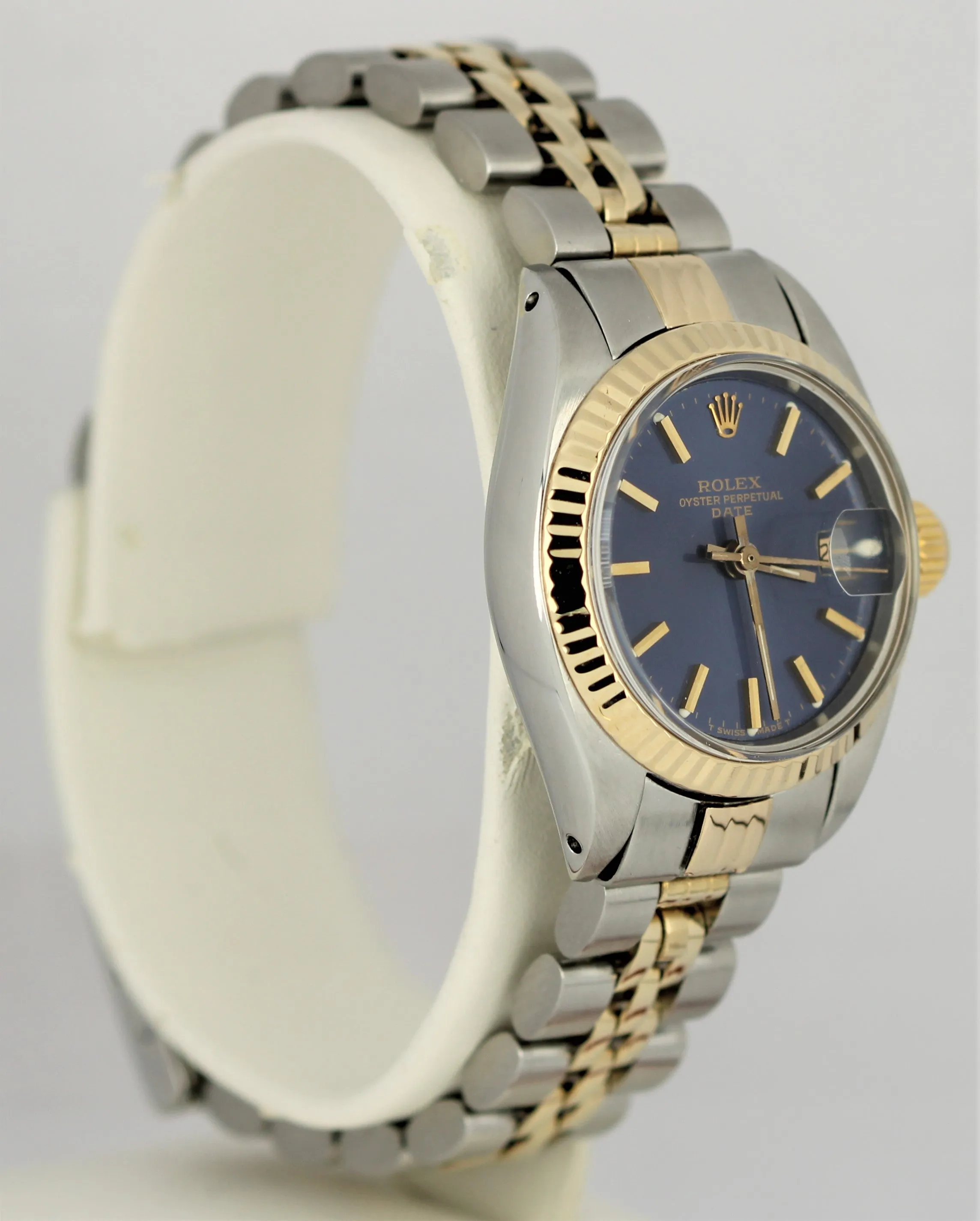 VINTAGE Rolex DateJust Two-Tone 18k Yellow Gold Steel Blue 26mm DATE 6917 Watch