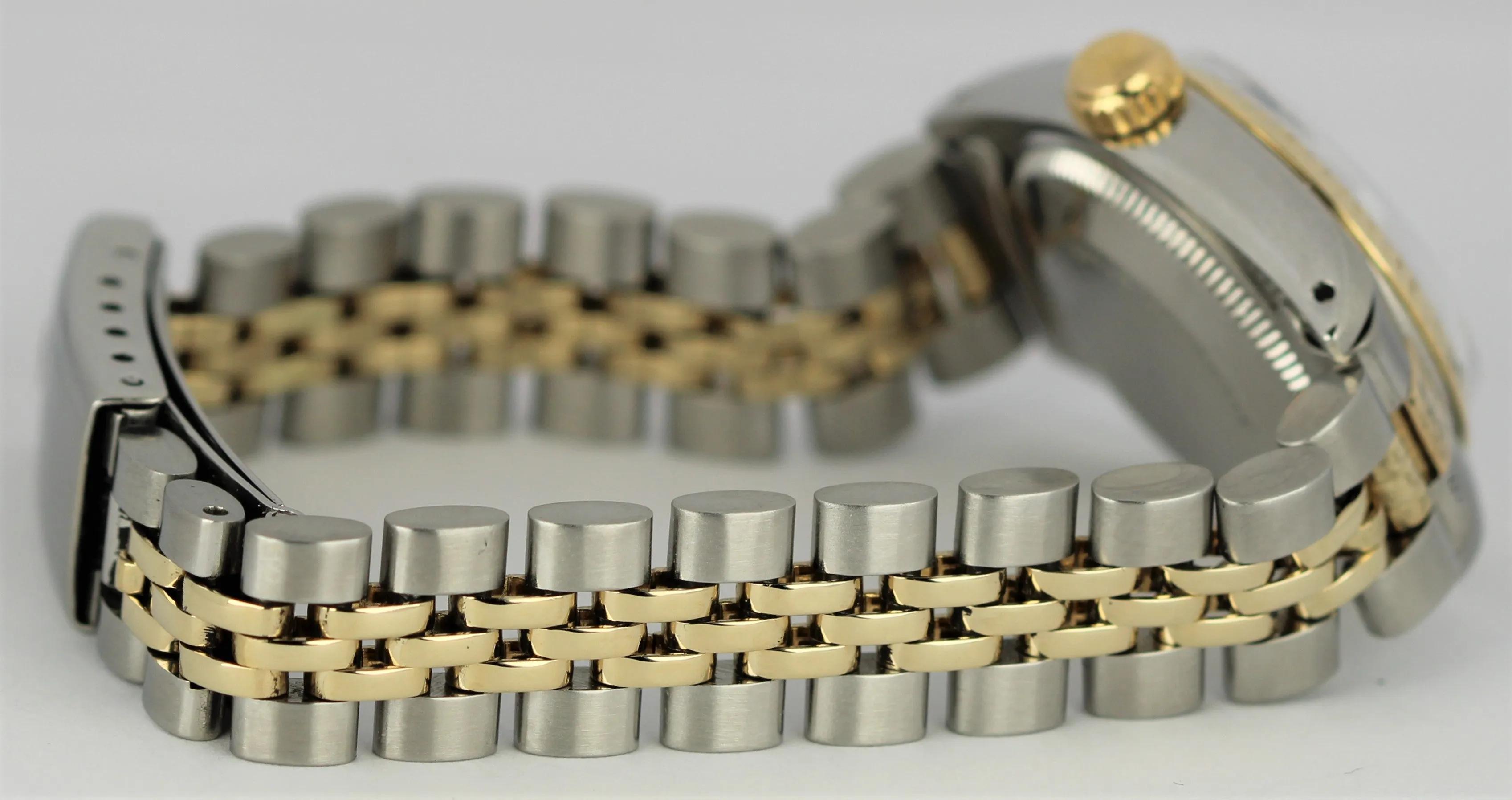 VINTAGE Rolex DateJust Two-Tone 18k Yellow Gold Steel Blue 26mm DATE 6917 Watch