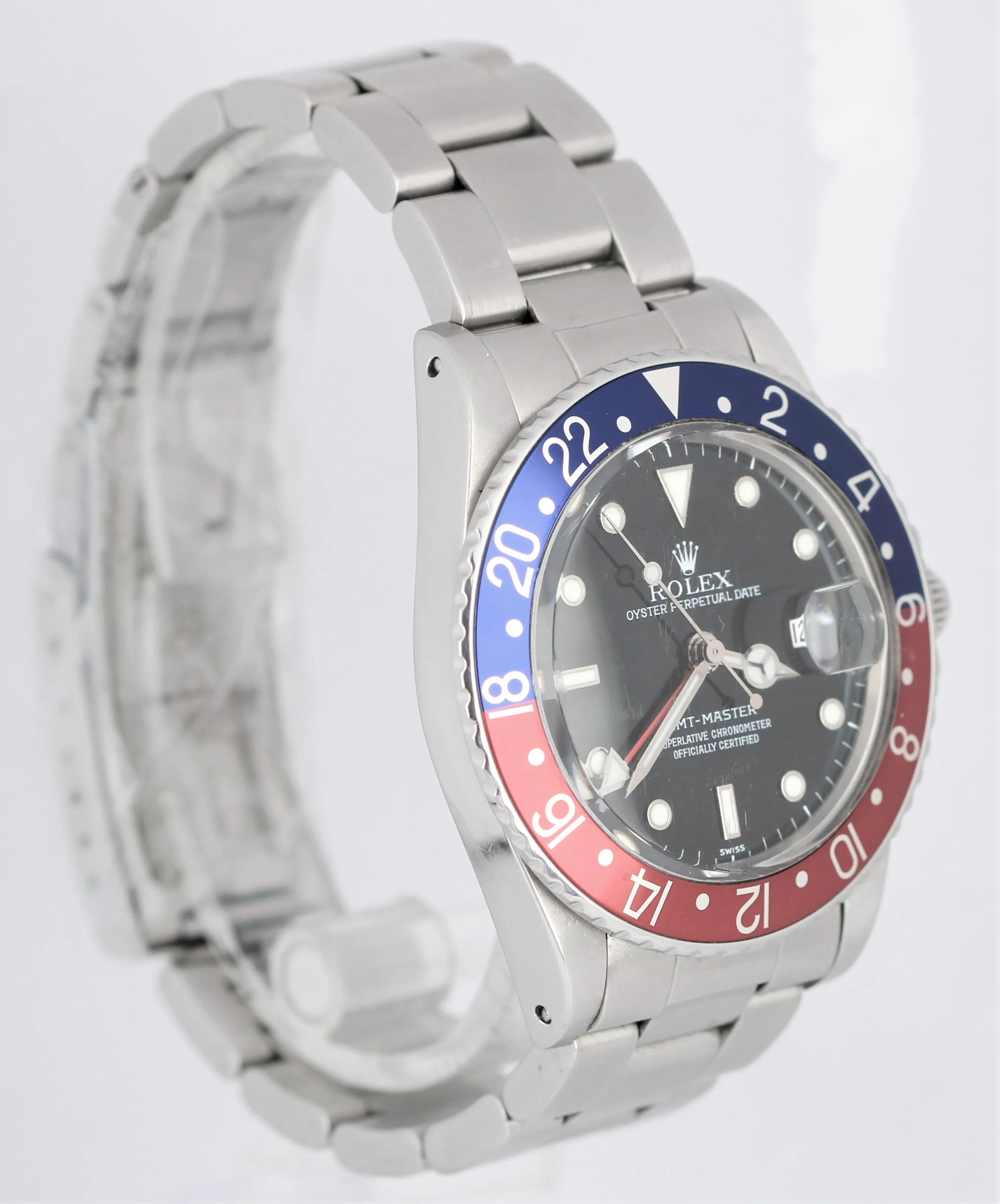 Vintage Rolex GMT-Master PEPSI 40mm Black Dial Stainless 16750 Watch