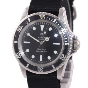 Vintage Tudor Submariner Matte Black 7928 Oyster Prince 40mm Self Winding Watch
